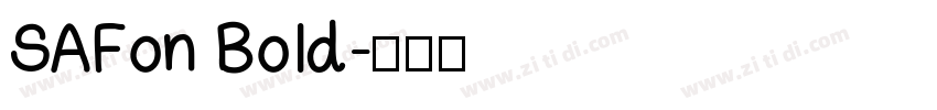 SAFon Bold字体转换